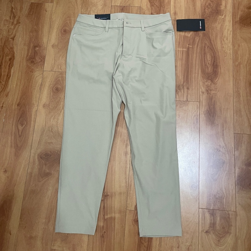 Lululemon Men ABC Pant Slim Fit Khaki Color 36"W x 30"L New With Tags
